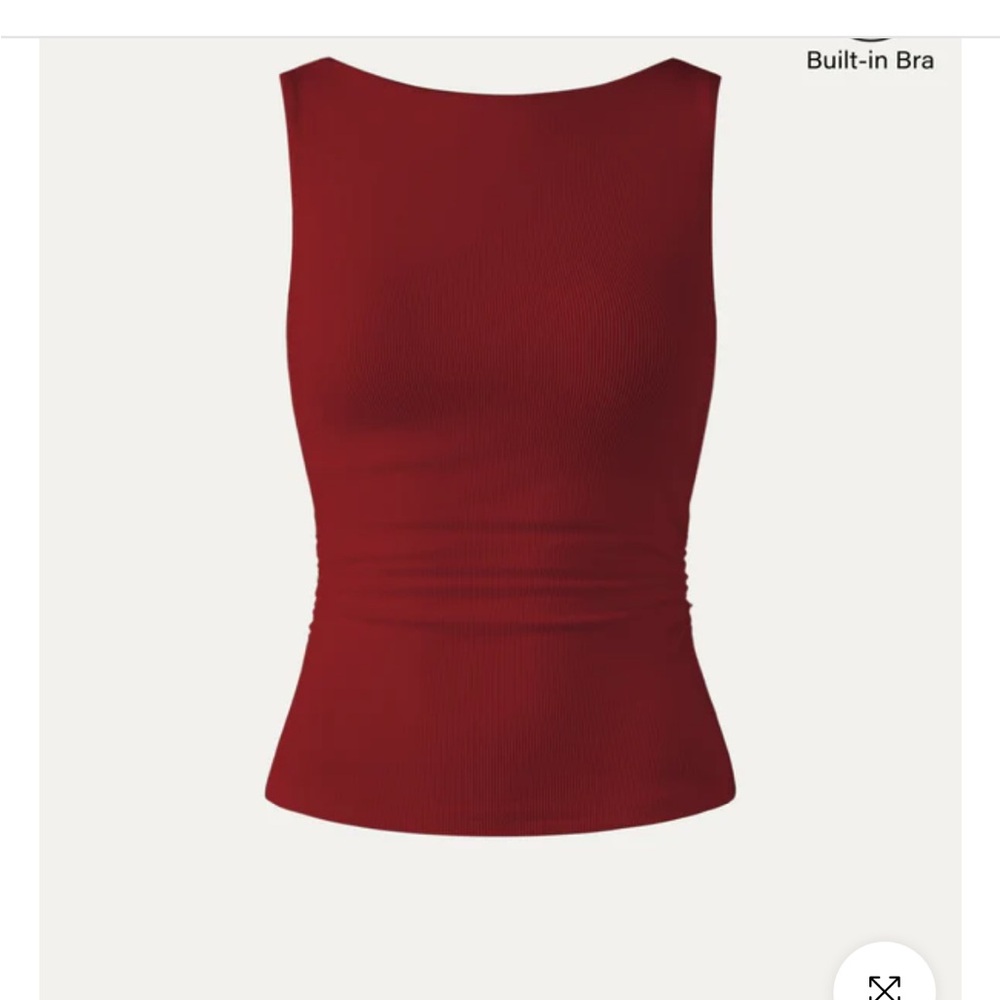 OGL - Elastic Open Back Brami Tank - Retro Red NWT